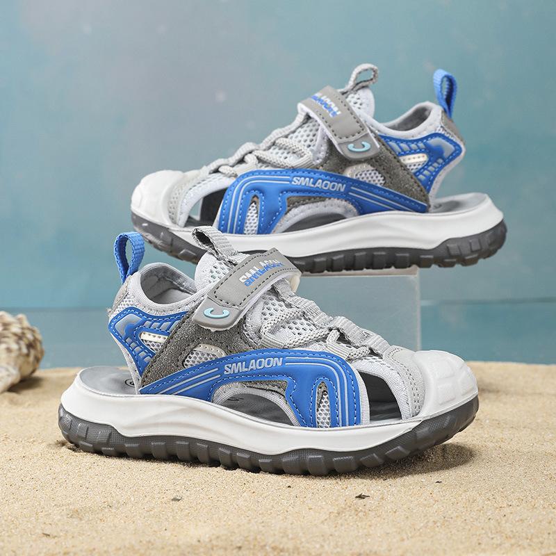 Medium and older children's shoes Boys Baotou soft-soled sandals 2025 summer new boys soft-soled children Velcro