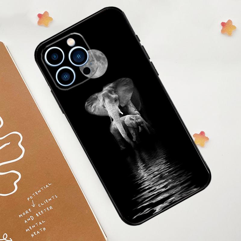 Elephant Baby Nature Phone Case For iPhone 17 Pro Max 11 14 15 16 Pro Max 12 13 mini 16 Plus 16e 17 Air Funda