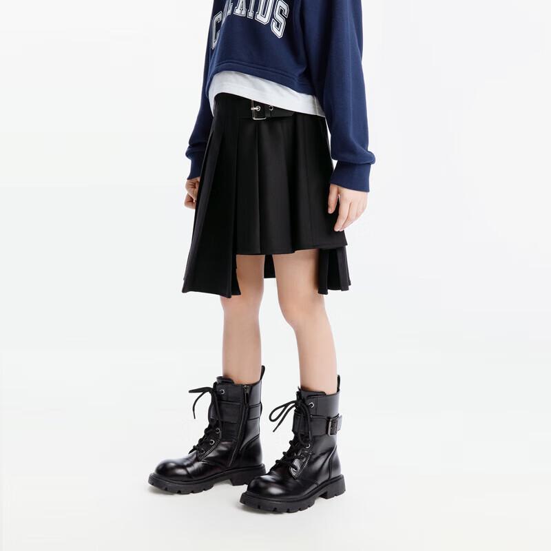 маленькая MO&Co. Детская юбка с неровными складками 140