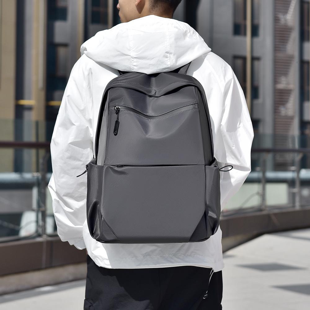 Men's Commuting Backpack Large Capacity Simple Backpack Student Schoolbag Computer Bag