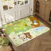 Cute Cartoon R-Rilakkuma Classic Floor Mat Soft Thickened Non-Slip Bedroom Living Room Door Mat Home Decor Flannel Rugs