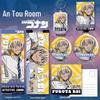 Detective Conan Amuro Tooru Badge Keychain Set: Laser Ticket, Postcard, Bookmark - Anime Merchandise Gift