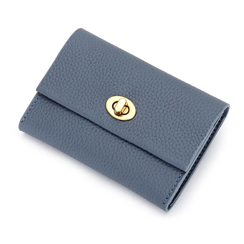 Genuine leather wallet women short zipper purse brand design coin purse id card holder 100% Cowhide ladies wallets money