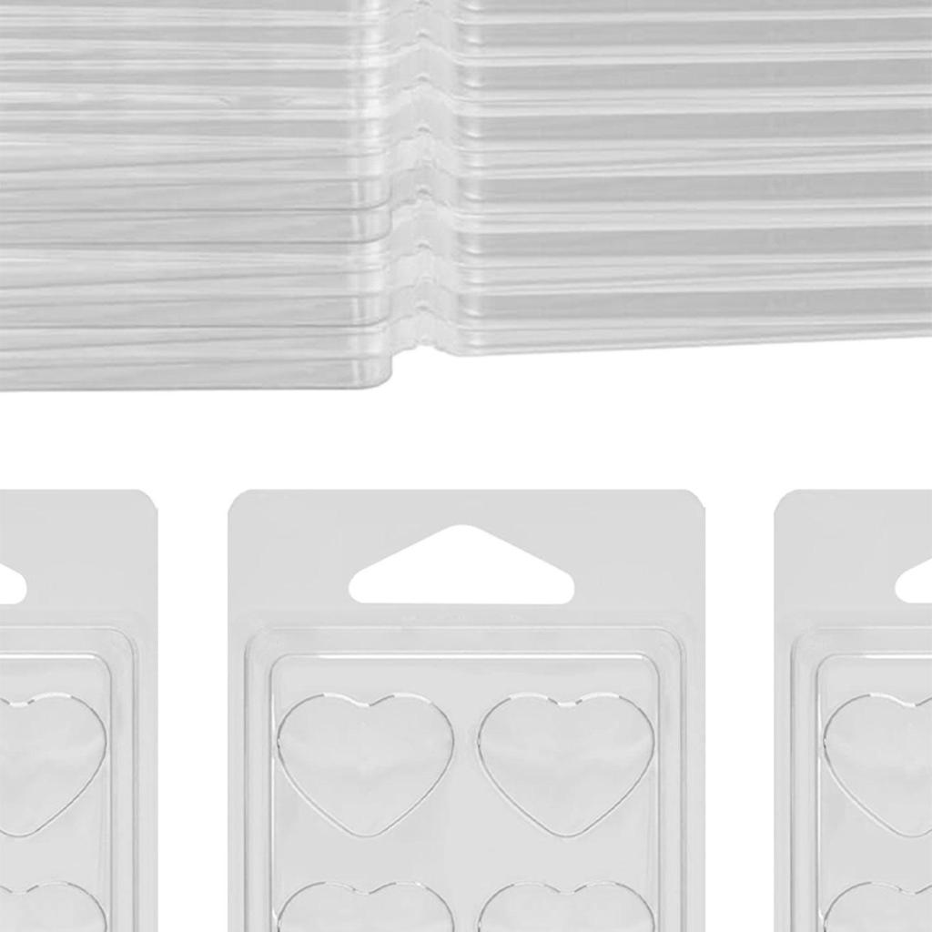 100x Candles Melt Clamshells Molds DIY Sturdy Handmade Easy To Use Candle Container Candle Making for Wickless Tarts Candles