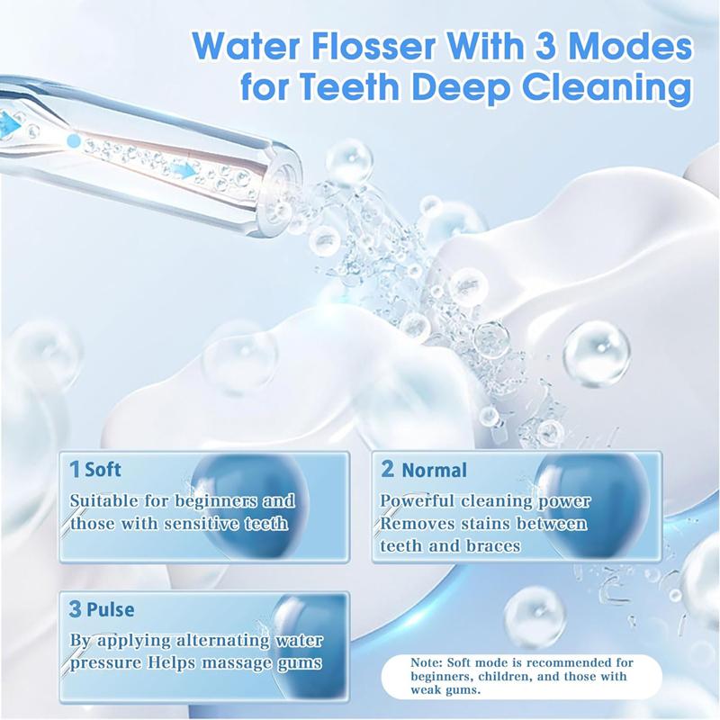 220ml Portable Dental Irrigator Sonic Electric Tooth Tartar Stain Remover - Oral Hygiene Teeth Cleaning Tool