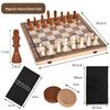 Brangdy Magnetic Folding 2-in-1 Chess & Checkers Set
