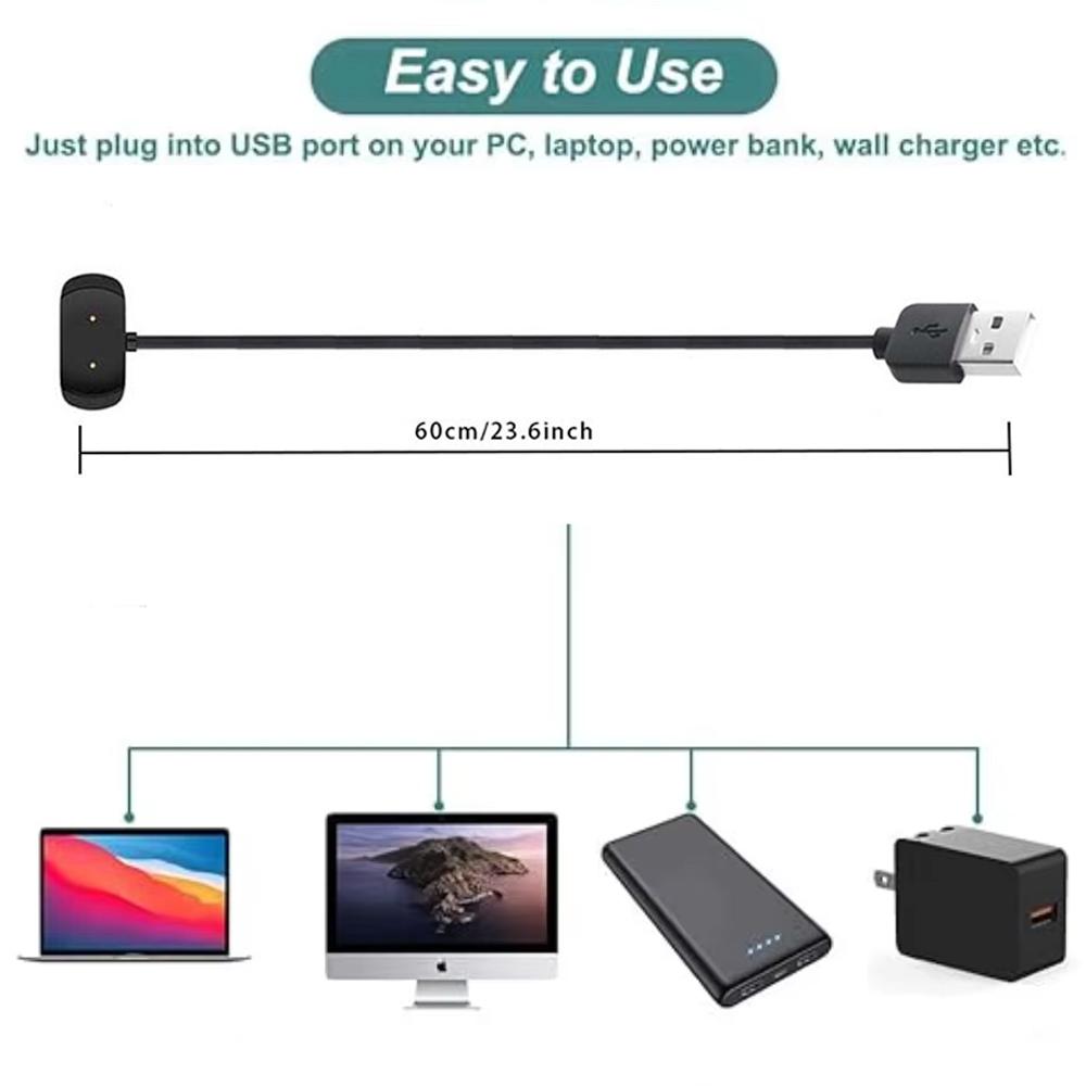 For Amazfit GTS 2/GTS 2 Mini/GTR 2e/Bip 5/Bip 3/Bip U Fast Charger USB Charger Smart Watch Charging Cable Replacement Chargers