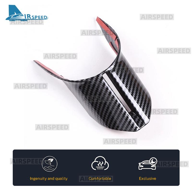 ABS Carbon Fiber Steering Wheel Frame Cover Trim For Mercedes Benz C Class W206 GLC X254 2024 2025 Car Interior Accessories