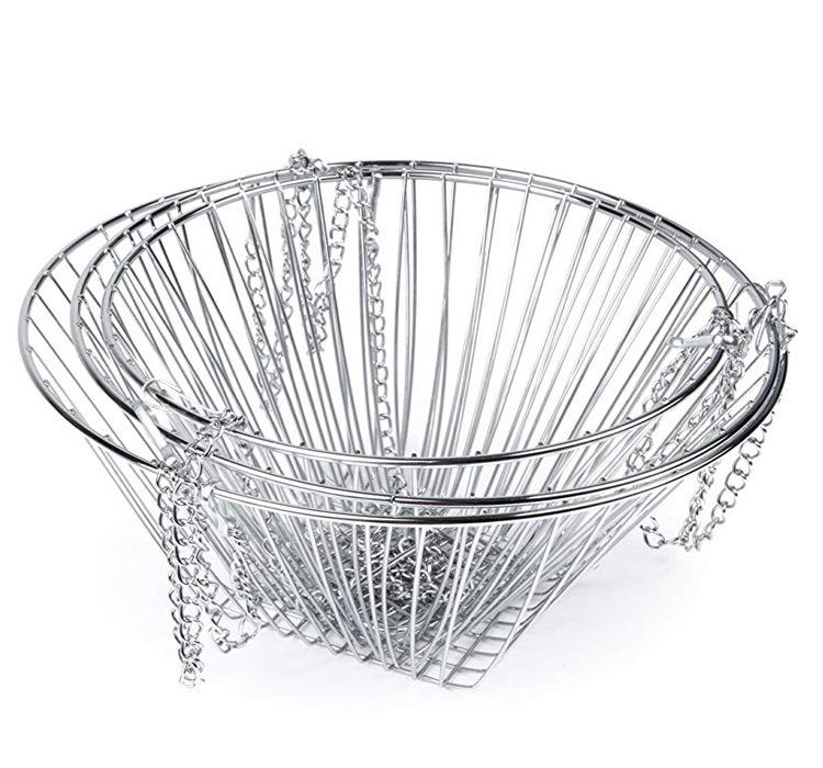 Wrought Iron Three-Tier Folding Fruit Storage Basket