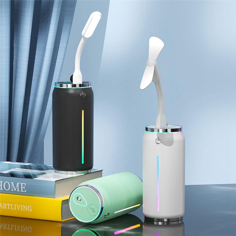 1 PCS Humidifier Creative Humidification Small Fan Moisturizing Instrument Oil Aromatherapy Machine 220ML B