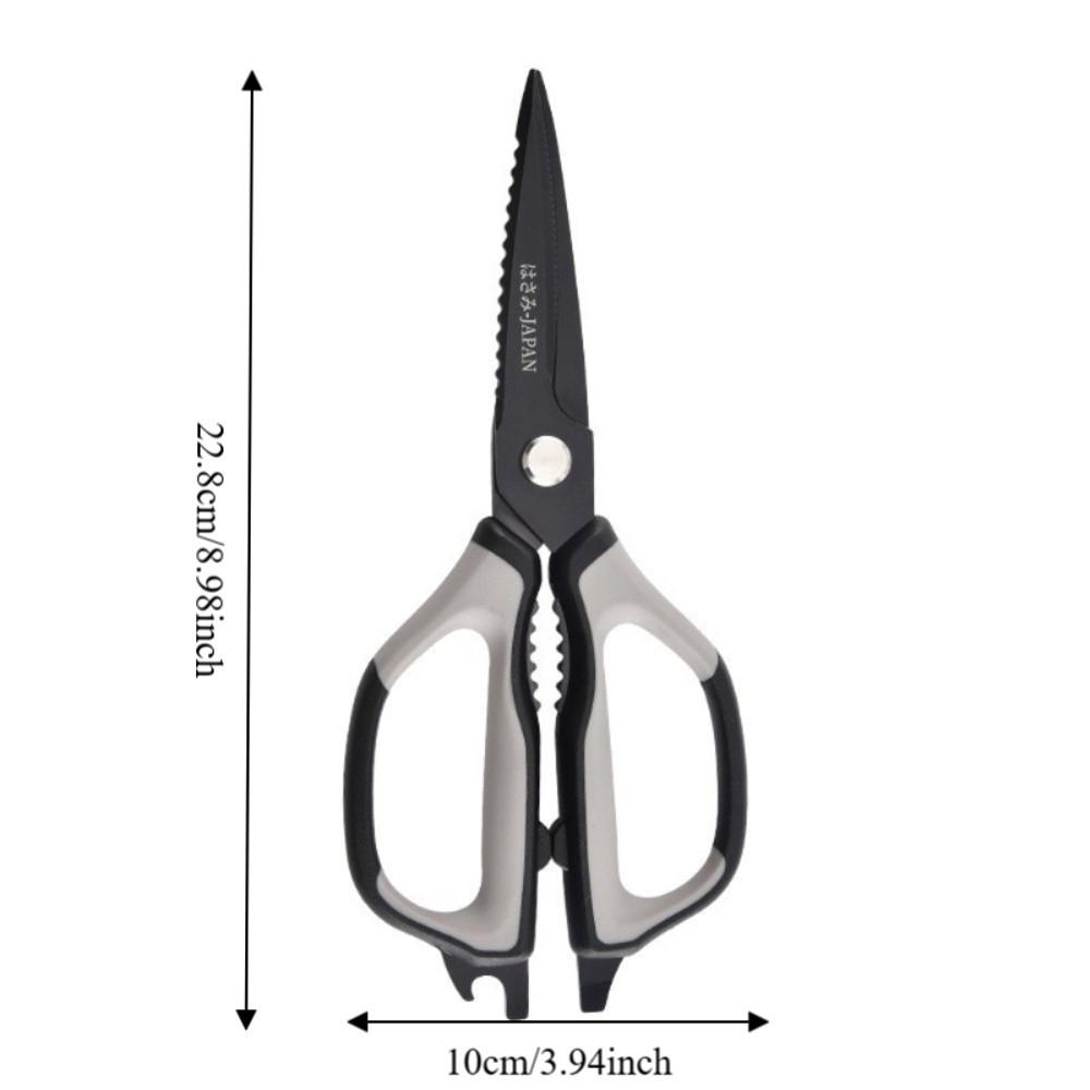 Heavy-Duty Chicken Bones Scissor Black Barbecue Scissors Kitchen Shear  for Food-Cutting