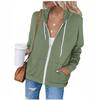 Women's Tie Dye Long Sleeve Hooded Zip Up Cardigan Sweatshirt Jacket With Drawstring Pocket  Fall Winter Leisure Crossborder