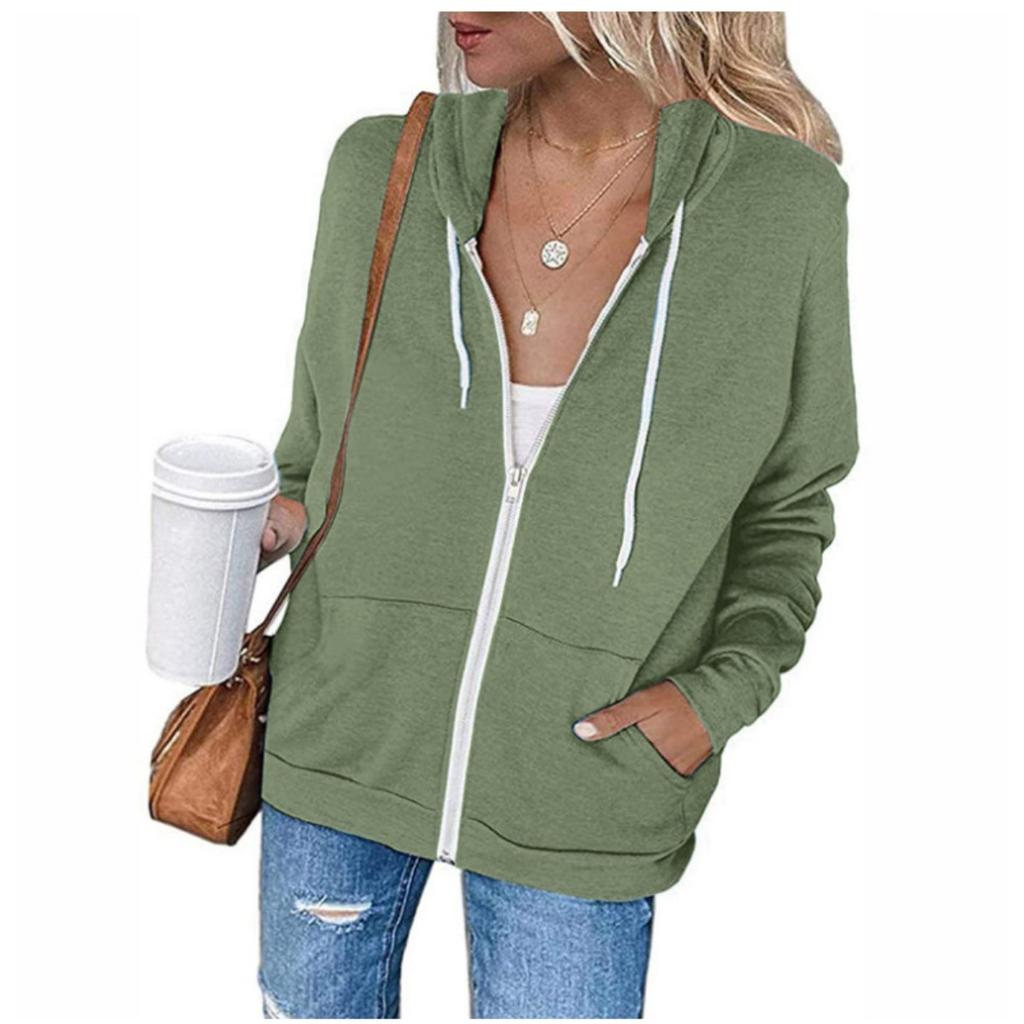Women's Tie Dye Long Sleeve Hooded Zip Up Cardigan Sweatshirt Jacket With Drawstring Pocket Fall Winter Leisure Crossborder