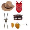 Cowboy Halloween-Kleidung Mehrfachszenario-kompatibel Praktisches Stoffaccessoire für Rollenspiele und Mottopartys