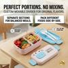 Animal Bento Box Plastic Lunch Box for Kids School Leakproof Microwavable Food Storage Containers with Compartments & Cutlery