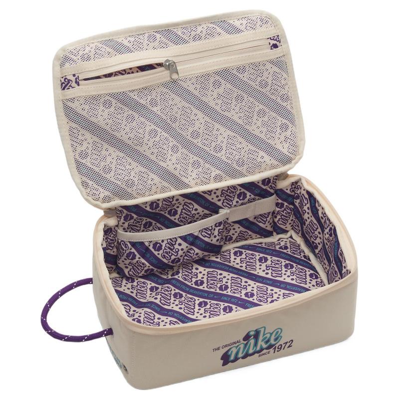 Nike Fabric Shoe Box Bag, Portable Crossbody Bag, Shoulder Bag Small Unisex Ecru Casual FB3029-838