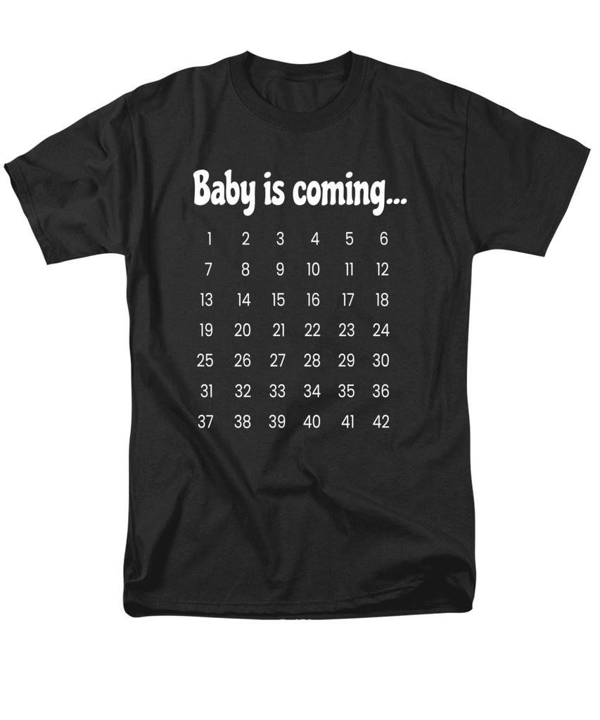 Cheap Men Premium Cotton baby is coming Print Tees Funny Harajuku Style