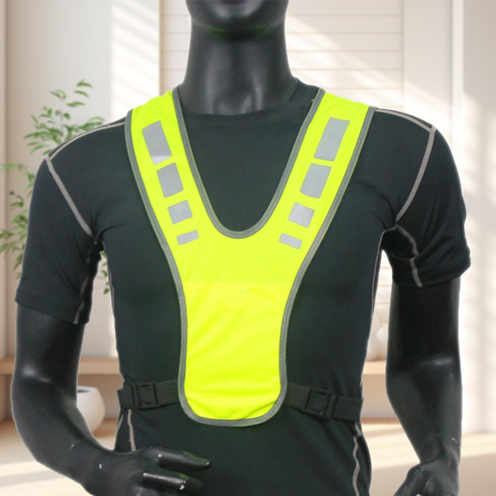 Reflective Running Vest,Thin Night Cycling Safety Vest,High Visibility Battery Powered LED Reflective Vest For Runners Night