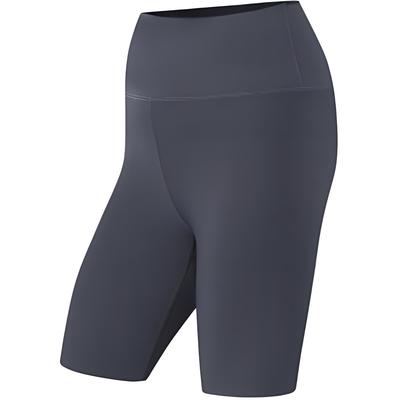 Li Ning Série Fitness Couleur Unie Taille Moyenne Confortable Respirant Polyvalent Short de Sport Moulant Femmes short Noir Sable Froid AUSU044-2