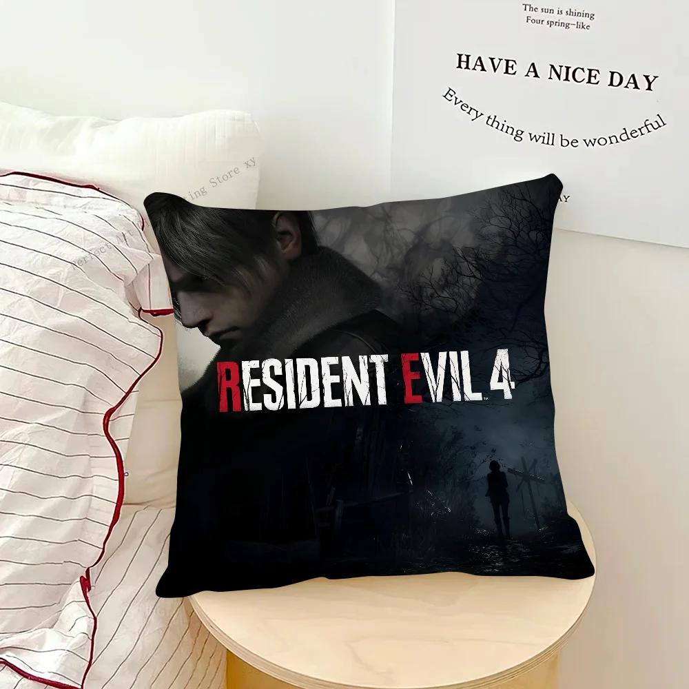 Resident Evil 4 Game Pillow Case Fashion Square Pillowcase Bedroom Sofa Room Ins Decoration Leisure Cushion Cover 40x40