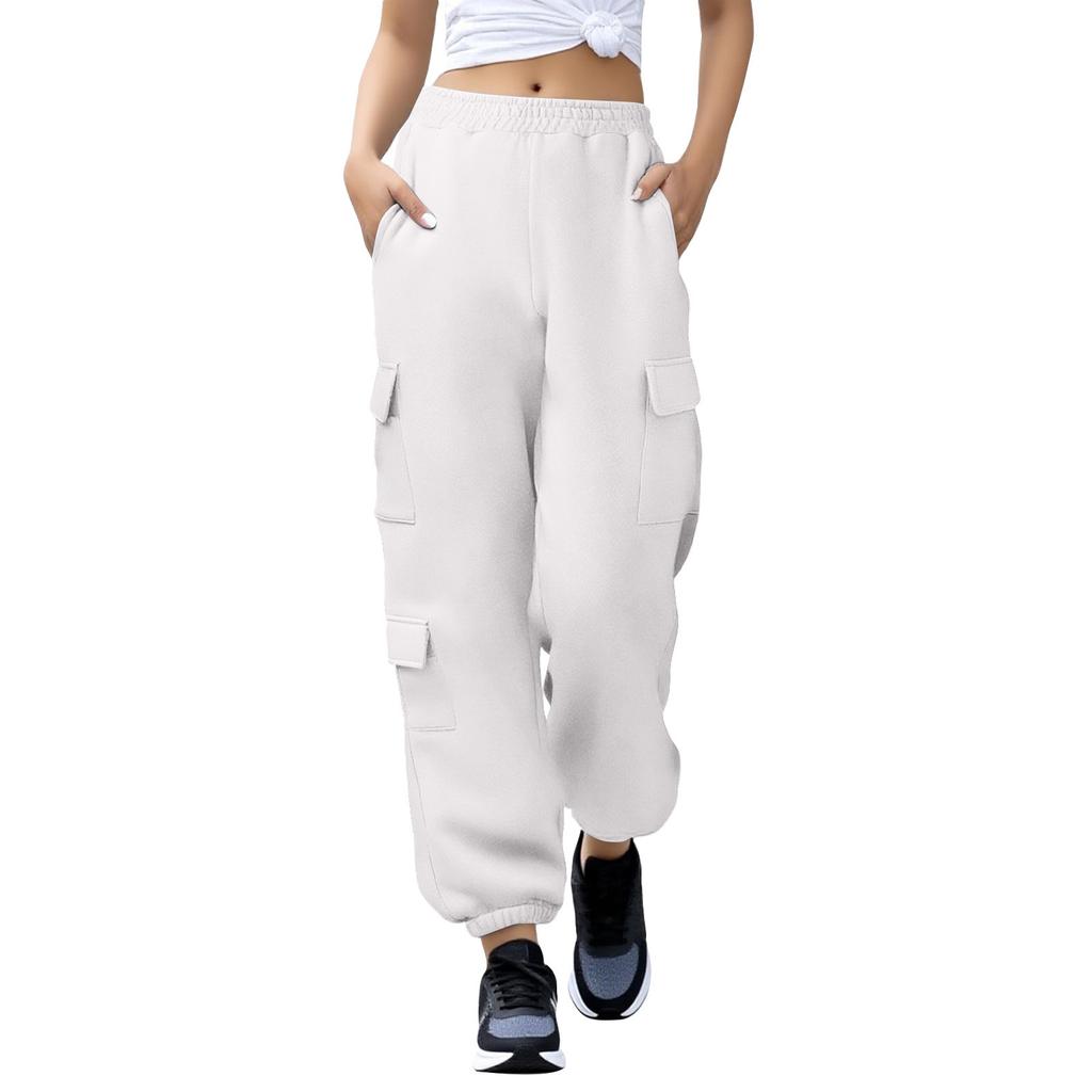 Women's Workout Pants Casual Loose Wide-Leg Pants Cotton Jogging Pants Fashion Trends