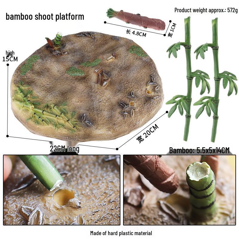 Wild Safari Animal Figurines: Giraffe, Elephant, Rhinoceros, Brown Bear, Tiger, Lion, Leopard, Hippopotamus - Solid Cognitive Toys