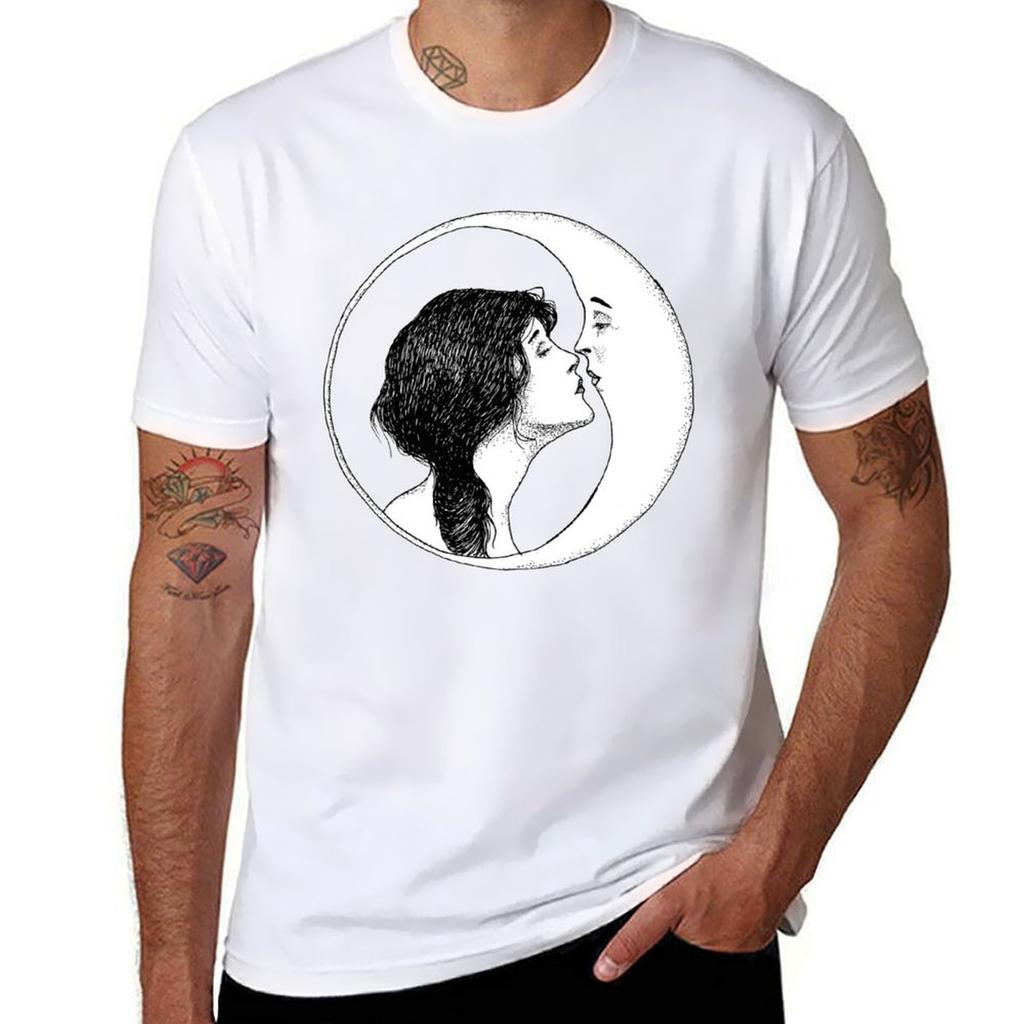 The Lady and the Moon TShirt Large Size Soft Cotton TShirt
