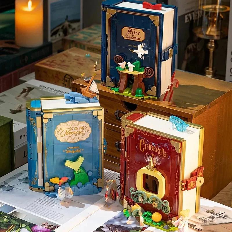 Dream Princess 3D Storybook Building Blocks Books Anime Film MOC Bricks Toys Cute Fairy TalesModel Children Girl Birthday Gifts