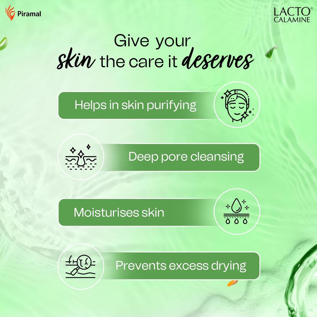 Lacto Calamine Neem Face Wash With Aloe Vera & Turmeric 150ml Pack | Niacinamide & Salicylic Acid For Clear Skin