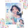 Princess Jasmine Genie Diamond Mosaic Painting Art Kit Handmade DIY Home Decor