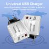 EU/UK/AU QC3.0+PD Multi-Voltage Fast Travel Charger with USB Port