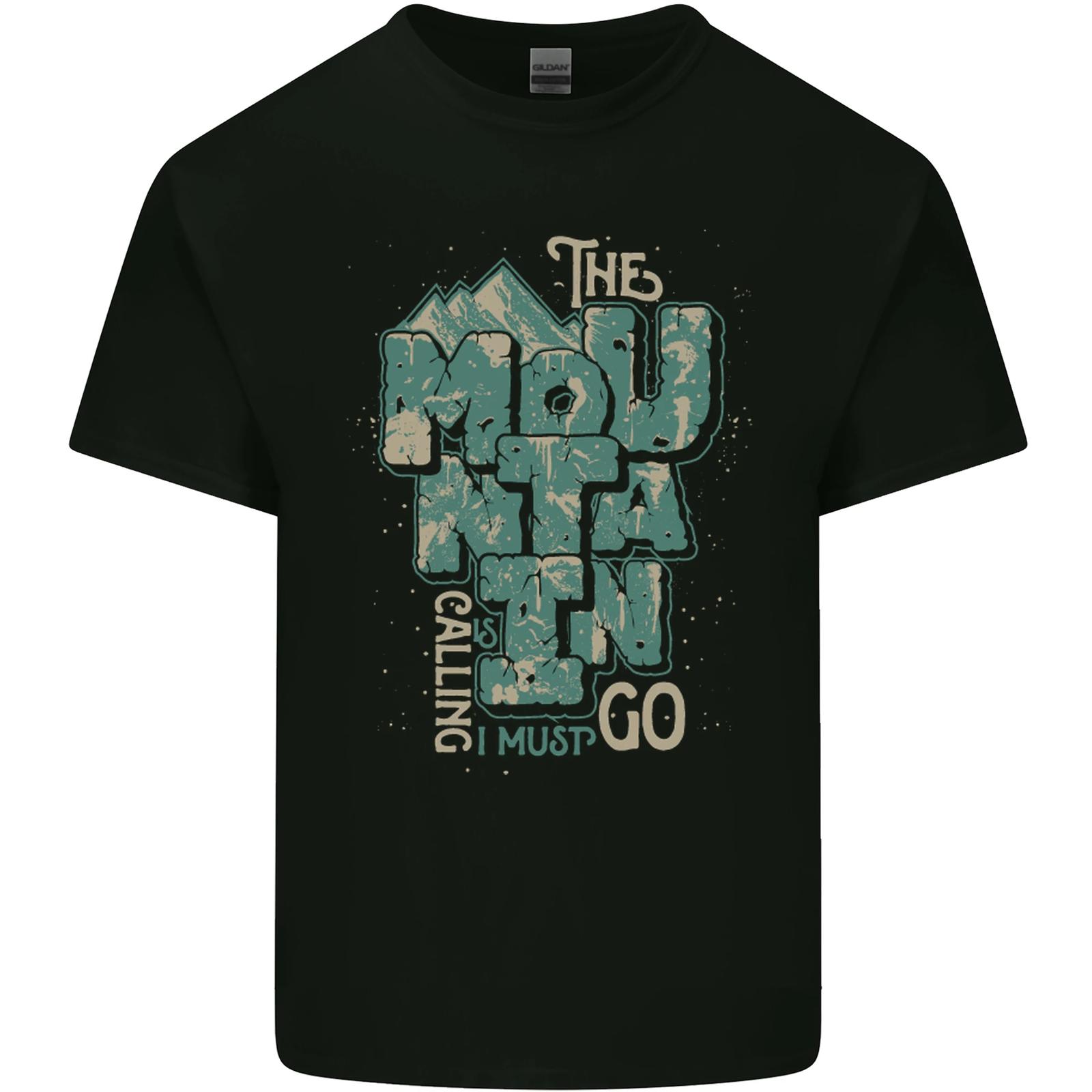 The Mountain Is Calling Hiking Cotton Men s T-Shirt- XL