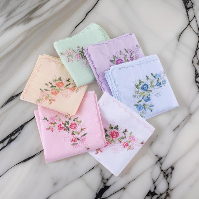 12 Stück Einfarbige Taschentücher Elegante Damen-Taschentücher Einstecktücher Kopftücher für Party-Schals