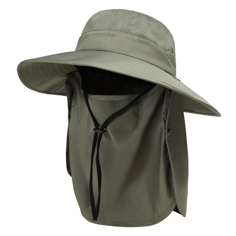 Sunscreen Hat Men'S Fishing Hat Summer Bucket Hat Outdoor Climbing Sun Hat Face Cover Uv Protection Sun Hat