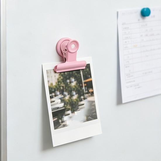 2 stk. Magnetisk Mappe Stærke Metal Mappeklemmer 38 mm Kraftige Køleskabsmagneter til Køleskab Whiteboard Kontor Hjem