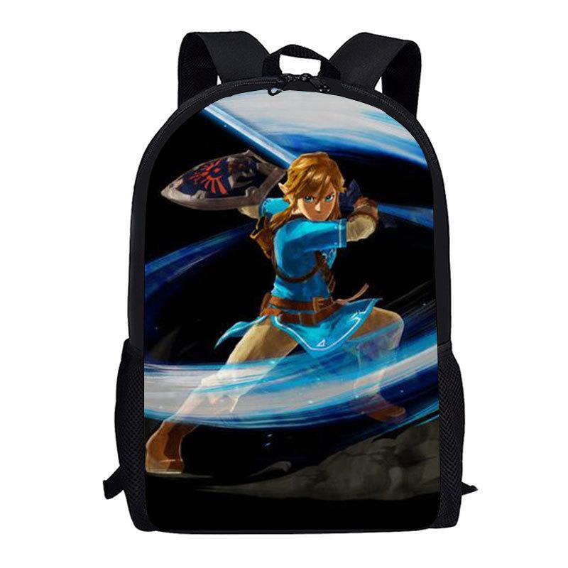 Legend Of Zelda Backpack Breath Of The Wild Game Student School Bag 3D Printed Backpack Cartoon