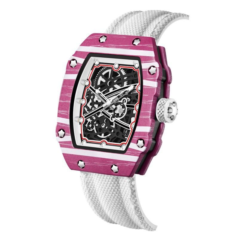 Watch Ultra-thin wine barrel-shaped nylon belt trendy men's watch quartz watch men's watch