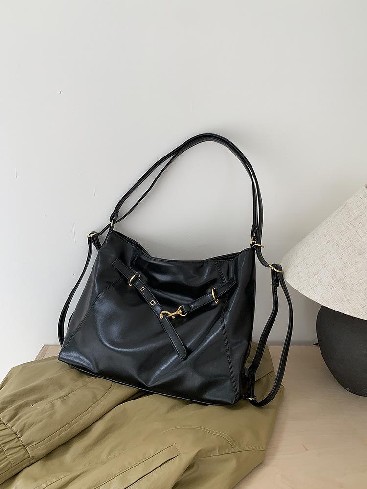 

Maillard retro backpack autumn and winter 2025 new fashion simple shoulder tote bag casual large capacity backpack чёрный