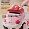 2024 Q-Meng Kids' Press-and-Go Cartoon Slide Cars - Ambulance & Police, Drop-Resistant, Educational Toys