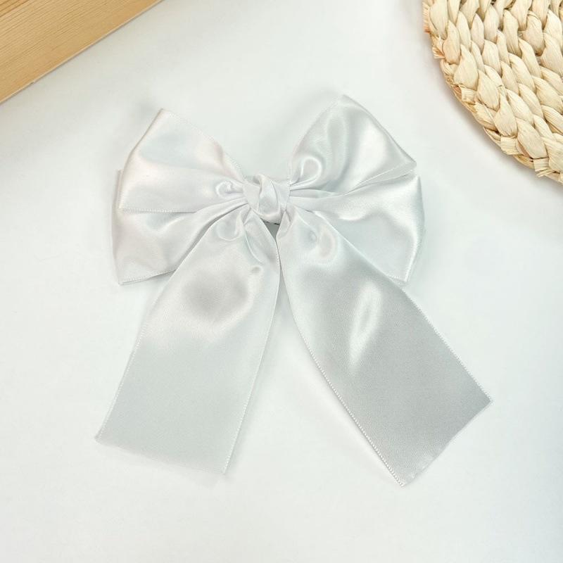 New Large Satin Layered Bows Hair Clip Ribbon Silky Bowknot Hairpin Barrettes Hair Accessories for Women Girl