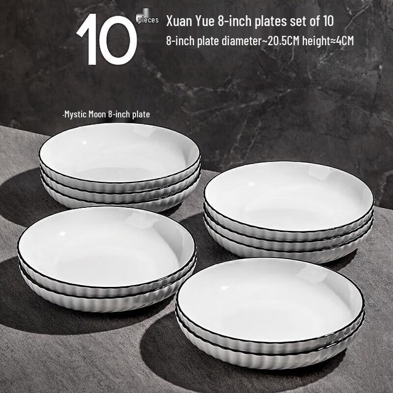 Linpan Name of Happiness Underglaze Ceramic Plate Set