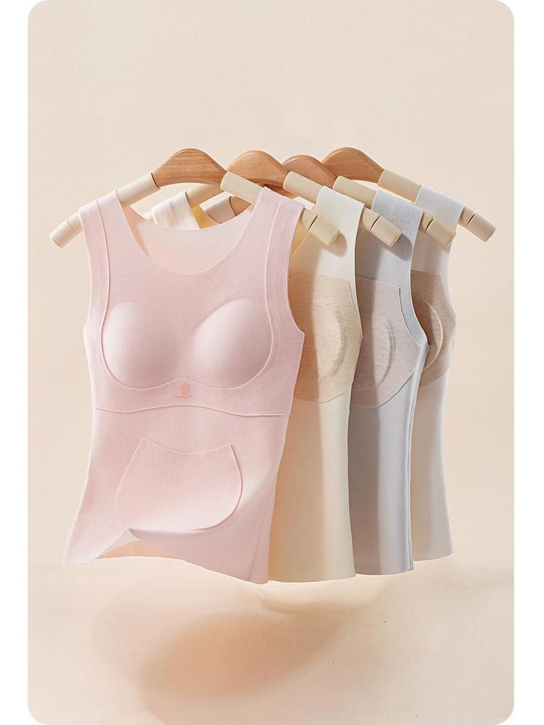 Middle/High School Girls' Warm Fleece-Lined Vest with Development Bra and Belly Protector