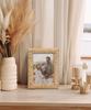 Cornice per Foto in Legno con Corda di Canapa Intrecciata Fatta a Mano Creativa, Elemento Decorativo in Rattan, Cornice per Foto Stile Boemo Scatola Portagioie