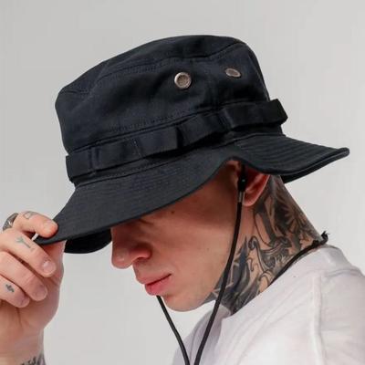 Najnovší bavlnený jednofarebný bucket hat Four Seasons s malým vreckom, rybársky klobúk, vonkajšia cestovná slnečná čiapka pre mužov a ženy