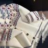 Women's Loose-Fit Knitted Cardigan - Fair Isle Design, Cozy Autumn/Winter Style