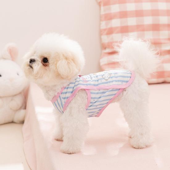 Summer Mesh Dog Vest Breathable Pet Vest Cute Dog Tee Shirt with Metal D-Ring for Small Dogs Outdoor Walks