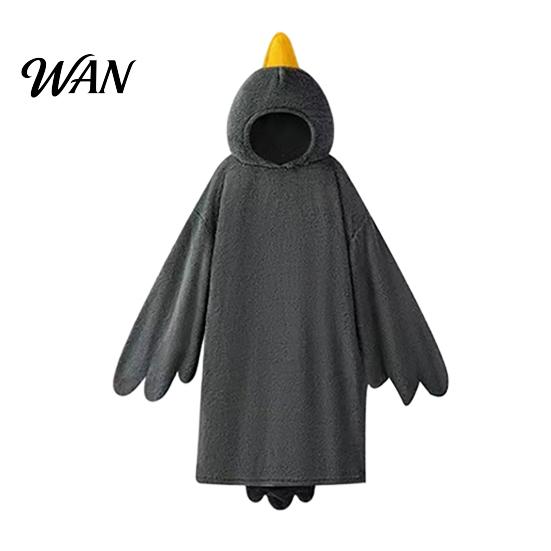 Roliga Djurpyjamaser Rolig Gås Anka Kostym för Barn Vuxna, Pyjamas med Huvuva Onesie Pyjamaser, Mjuk Plysch Bärbar Filt, Halloween Cosplay Varm