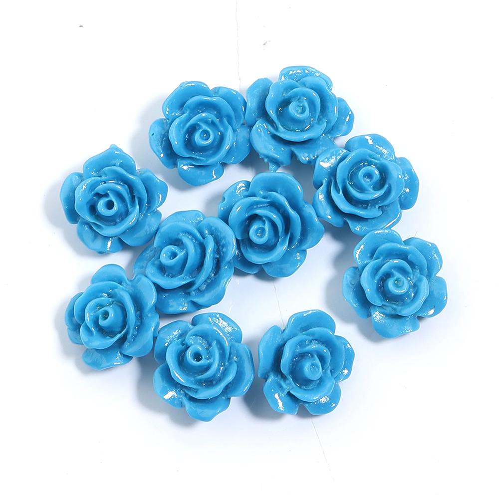 10pcs/lot 6 8 10 12 15mm Colored Resin Beads Imitating Coral Flower Charm Loose Beads For DIY Handmade Fashion Bracelet Necklace