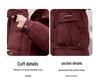 Women's Mid-Length Red Down Jacket, Winter 2024 Style, Loose Fit, Casual Thick Ankara Coat