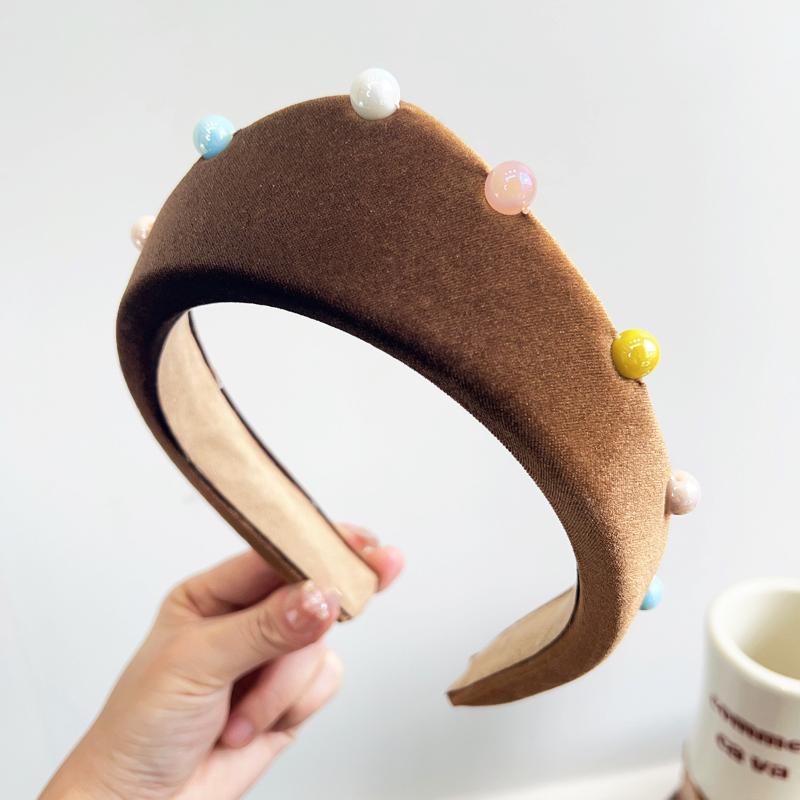 Velvet Headband For Women European And American New British Retro Hairpin Headband For Girls Home Leisure Headwear